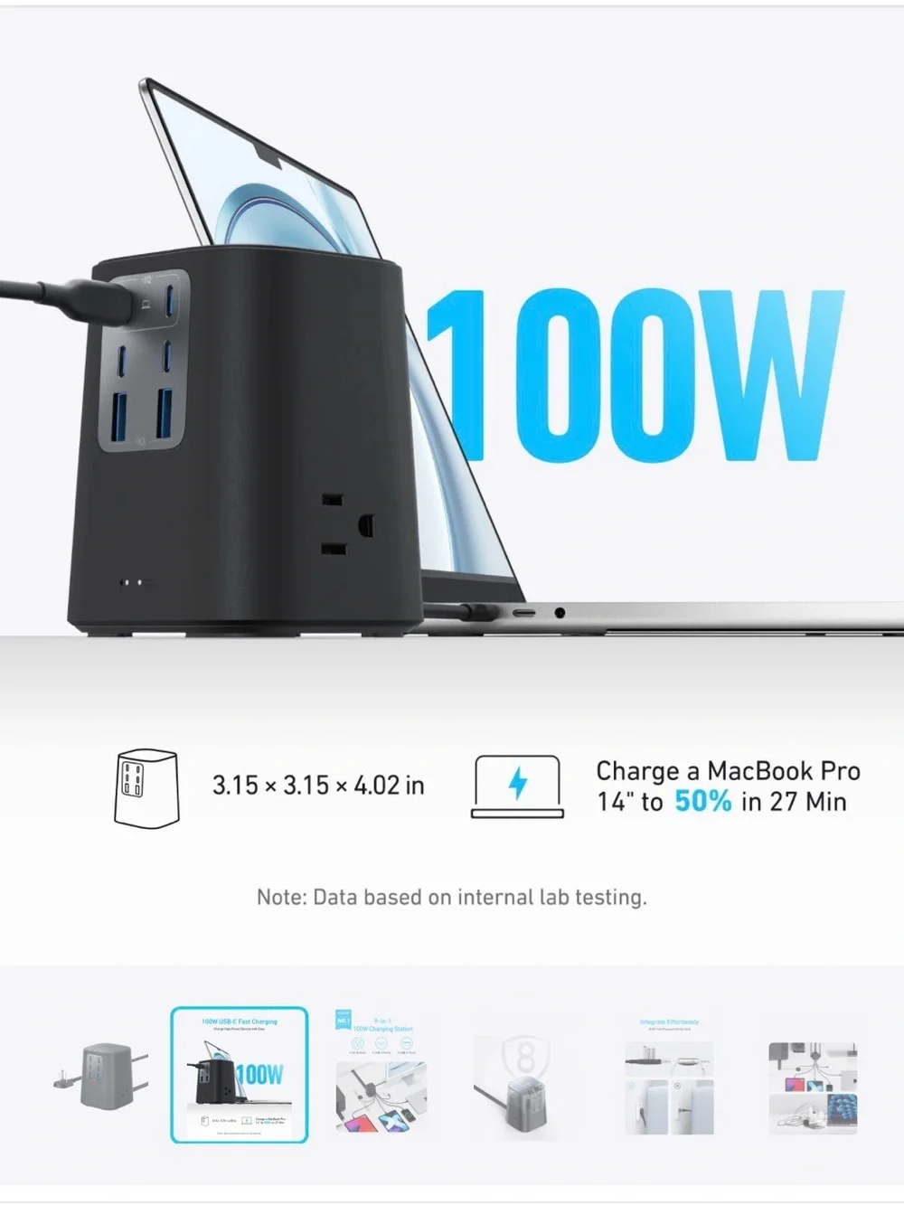 Anker 9-in-1 Charging Station in Charcoal
